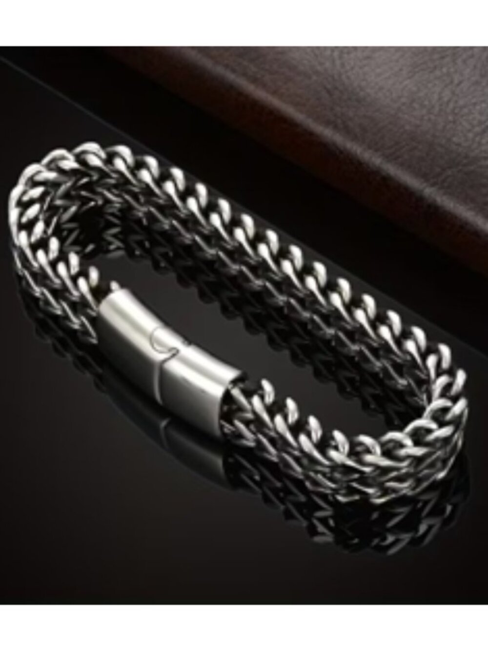 Men's Minimalist Keel Bracelet Double-Layer Braided Stainless Steel Unisex